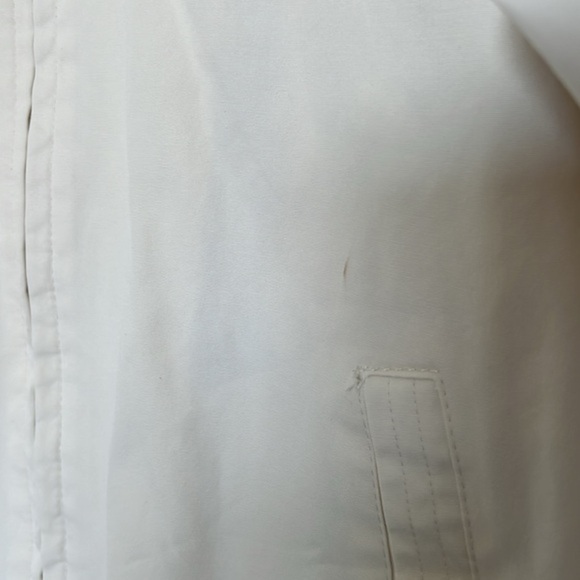 Ornie Zip-Up Jacket Men's Large Tall Cream Neutral Lightweight Made in Japan - Picture 2 of 7